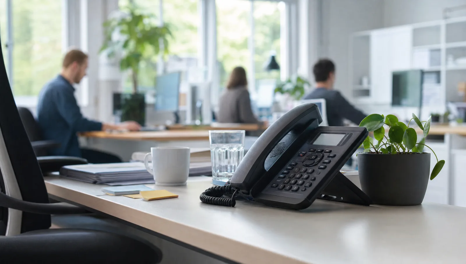 KI-Telefonassistent nimmt Anrufe im Büro eines Mittelständlers automatisch an